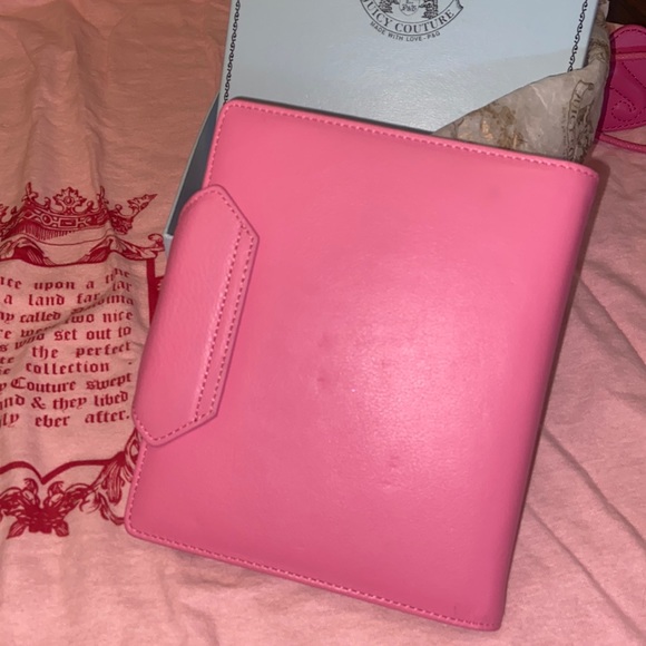 New VINTAGE Y2K JUICY COUTURE PINK LEATHER JOURNAL NOTEBOOK DIARY SWAROVSKI LOCK - Picture 10 of 15